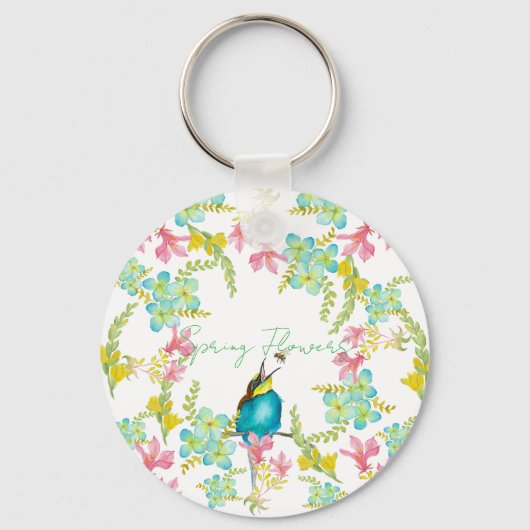 春の花水彩 キーホルダー (正面)