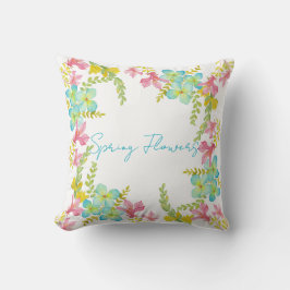 春の花水彩 クッション