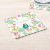 春の花水彩 スクエアペーパーコースター (アングル)