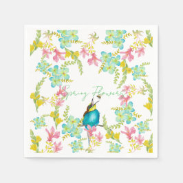 春の花水彩 スタンダードカクテルナプキン