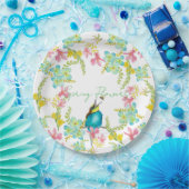 春の花水彩 ペーパープレート (パーティー)