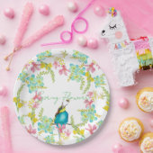 春の花水彩 ペーパープレート (パーティー)