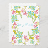 春の花水彩 招待状 (正面/裏面)