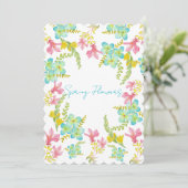 春の花水彩 招待状 (スタンド正面)