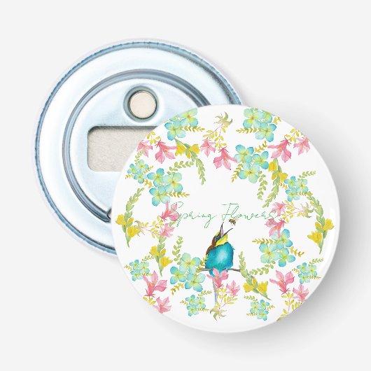 春の花水彩 栓抜き (正面)