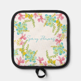 春の花水彩 鍋敷き