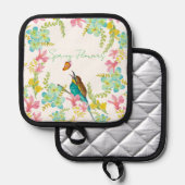 春の花水彩 鍋敷き (正面/裏面)