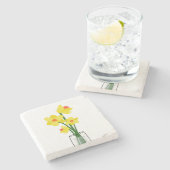 春の花瓶 ストーンコースター (横)