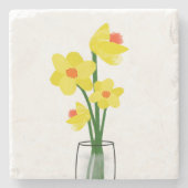 春の花瓶 ストーンコースター (正面)