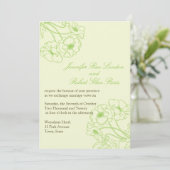 春の花結婚のフローラ結婚式 招待状 (スタンド正面)