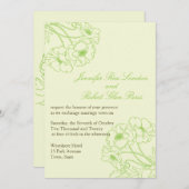 春の花結婚のフローラ結婚式 招待状 (正面/裏面)