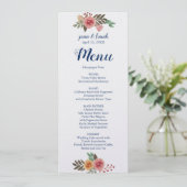 春の花結婚のメニューカード メニュー (スタンド正面)