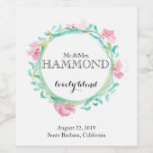 春の花結婚のワインラベル ワインラベル (シングルラベル)