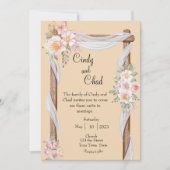 春の花結婚式招待状 招待状 (正面)