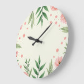 春の花絵を描時計 ラージ壁時計 (傾斜)