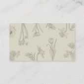 春の花線イラストレーション。 アドバイスカード (裏面)