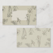 春の花線イラストレーション。 アドバイスカード (正面/裏面)