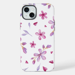 春の花背景 iPhone 15 PLUSケース