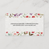 春の花葉及び装飾模様 名刺 (裏面)