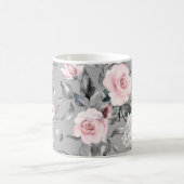 春の花葉手描き コーヒーマグカップ (中央)