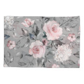 春の花葉手描き 枕カバー (裏面)