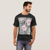 春の花葉手描き Tシャツ (正面フル)