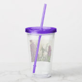 春の花薄紫アクリルタンブラー アクリルタンブラー (裏面)
