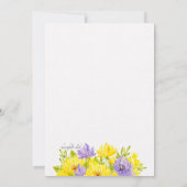 春の花誕生日招待状 招待状 (裏面)