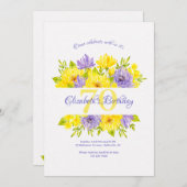 春の花誕生日招待状 招待状 (正面/裏面)