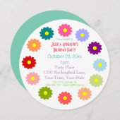 春の花誕生日 招待状 (正面/裏面)