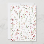 春の花誕生日 招待状 (裏面)