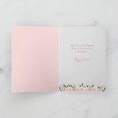 春の花輪のウサギ イースター カード (内部)