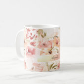 春の花開く コーヒーマグカップ (正面左)