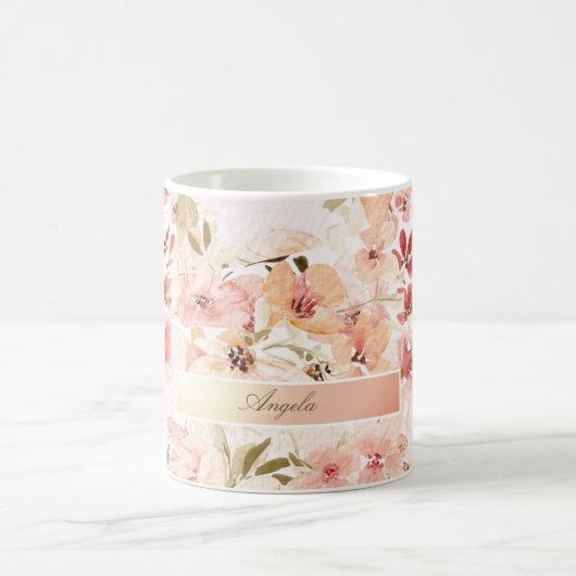 春の花開く コーヒーマグカップ (中央)