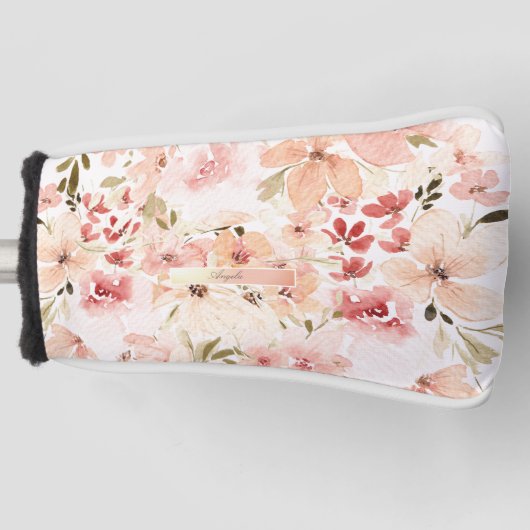 春の花開く ゴルフヘッドカバー (正面)