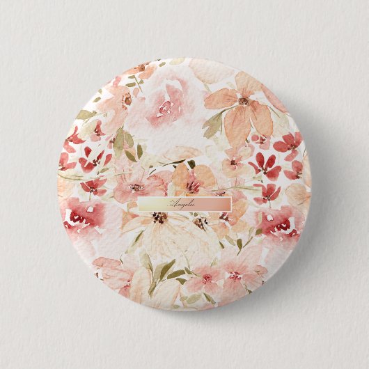 春の花開く 缶バッジ (正面)