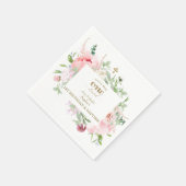 春の花開花ファースト誕生日&バプテスマ スタンダードカクテルナプキン (角)