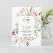 春の花開花ファースト誕生日&バプテスマ 招待状 (スタンド正面)