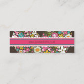 春の花2のバレンタインのハート愛プロフィールカード スキニー名刺 (裏面)