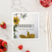 春の花30th誕生日パーティー紙ナプキンス スタンダードカクテルナプキン (インサイチュ)