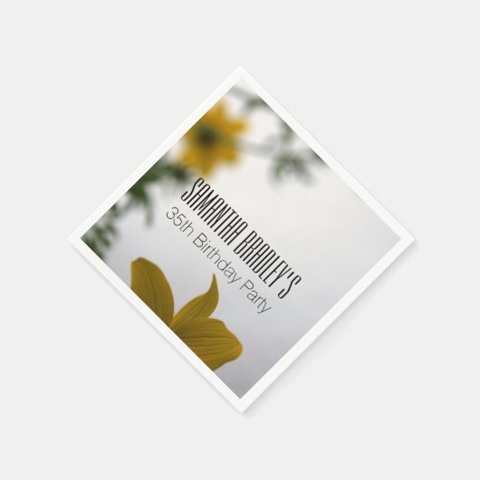 春の花35thバースデーパーティー紙ナプキンス スタンダードカクテルナプキン (角)