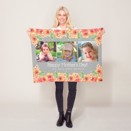 春の花3 Photos Mother's Day フリースブランケット (インサイチュ)