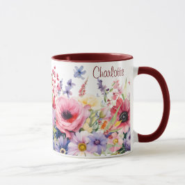 春の花 お名前入りギフト コーヒー マグカップ