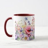 春の花 お名前入りギフト コーヒー マグカップ (左)