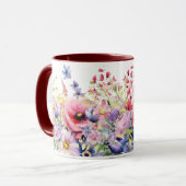 春の花 お名前入りギフト コーヒー マグカップ (正面左)