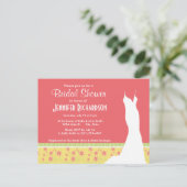 春の花; かわいい花柄 インビテーションポストカード (スタンド正面)