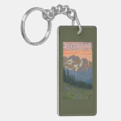 春の花-イエローストーン国立公園 キーホルダー (正面左)