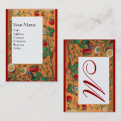 春の花、イチゴと蝶 名刺 (正面/裏面)