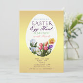 春の花 イースターエッグハント エレガント招待状 招待状 (スタンド正面)
