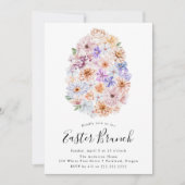 春の花 イースターエッグ イースターの朝食 招待状 (正面)